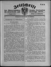 Zeitschrift d. Österr. Reichs-Verbandes f. Feuerwehr- und Rettungswesen