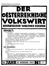 Der österreichische Volkswirt