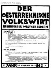 Der österreichische Volkswirt