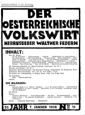 Der österreichische Volkswirt