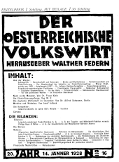 Der österreichische Volkswirt