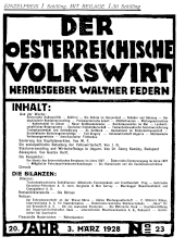 Der österreichische Volkswirt