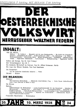 Der österreichische Volkswirt