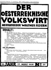 Der österreichische Volkswirt