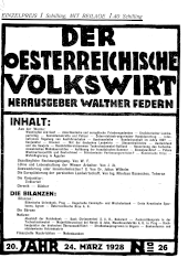 Der österreichische Volkswirt