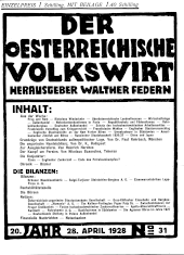 Der österreichische Volkswirt