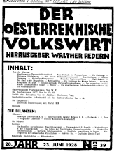 Der österreichische Volkswirt