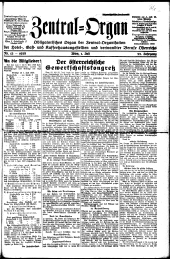 Neues Zentral-Organ der Hotel-, Gast- und Kaffeehaus-Angestellten