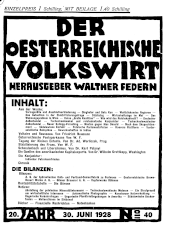 Der österreichische Volkswirt
