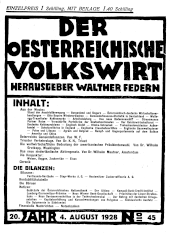 Der österreichische Volkswirt