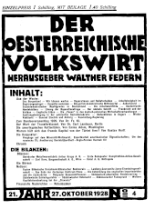 Der österreichische Volkswirt