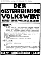 Der österreichische Volkswirt