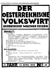 Der österreichische Volkswirt