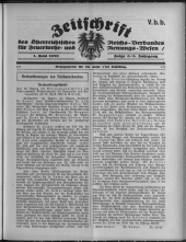 Zeitschrift d. Österr. Reichs-Verbandes f. Feuerwehr- und Rettungswesen