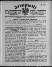 Zeitschrift d. Österr. Reichs-Verbandes f. Feuerwehr- und Rettungswesen