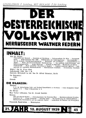 Der österreichische Volkswirt