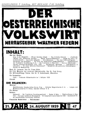 Der österreichische Volkswirt