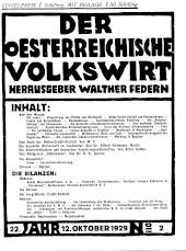 Der österreichische Volkswirt