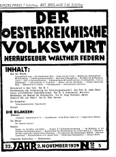 Der österreichische Volkswirt