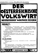 Der österreichische Volkswirt