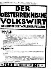 Der österreichische Volkswirt