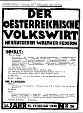 Der österreichische Volkswirt