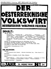 Der österreichische Volkswirt