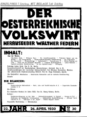 Der österreichische Volkswirt