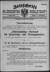 Zeitschrift d. Österr. Reichs-Verbandes f. Feuerwehr- und Rettungswesen