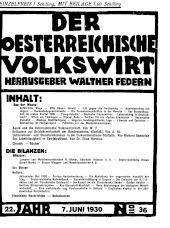 Der österreichische Volkswirt