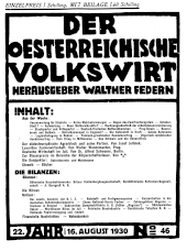 Der österreichische Volkswirt