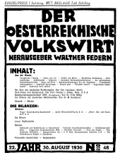 Der österreichische Volkswirt