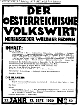 Der österreichische Volkswirt