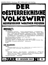 Der österreichische Volkswirt