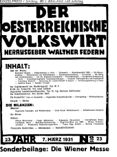 Der österreichische Volkswirt