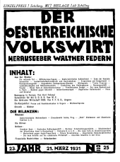 Der österreichische Volkswirt