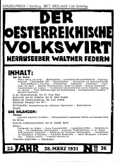 Der österreichische Volkswirt