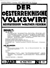 Der österreichische Volkswirt