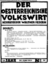 Der österreichische Volkswirt