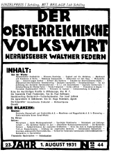 Der österreichische Volkswirt