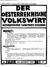 Der österreichische Volkswirt