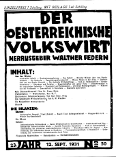 Der österreichische Volkswirt