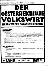 Der österreichische Volkswirt