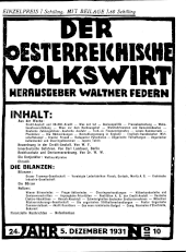 Der österreichische Volkswirt