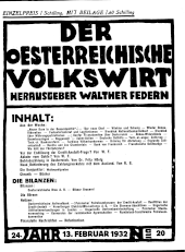 Der österreichische Volkswirt