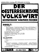 Der österreichische Volkswirt