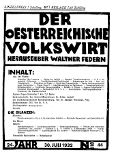 Der österreichische Volkswirt