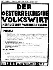 Der österreichische Volkswirt