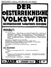 Der österreichische Volkswirt