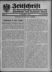 Zeitschrift d. Österr. Reichs-Verbandes f. Feuerwehr- und Rettungswesen